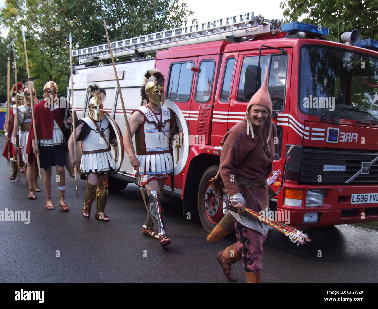 Ancient Greeks going to war, Military Odyssey. Stock Photo