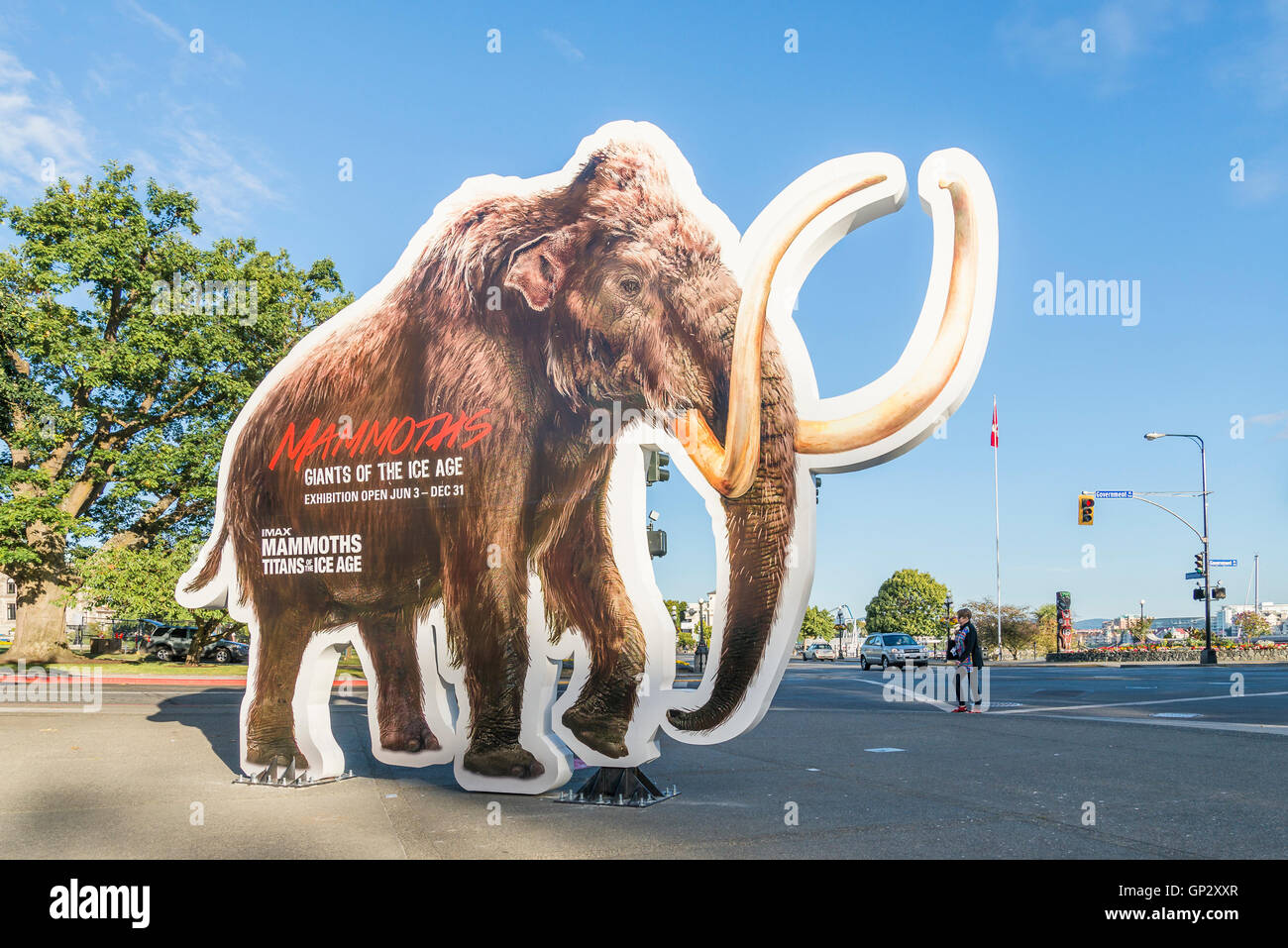 Mammoth cutout, Victoria, British Columbia, Canada Stock Photo
