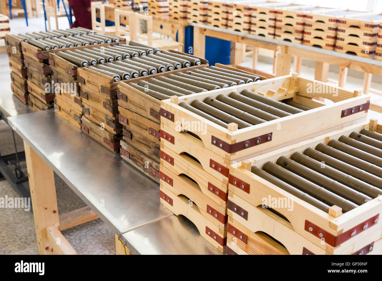RPG explosives in one of Bulgaria's arms factory. The facility produces ...