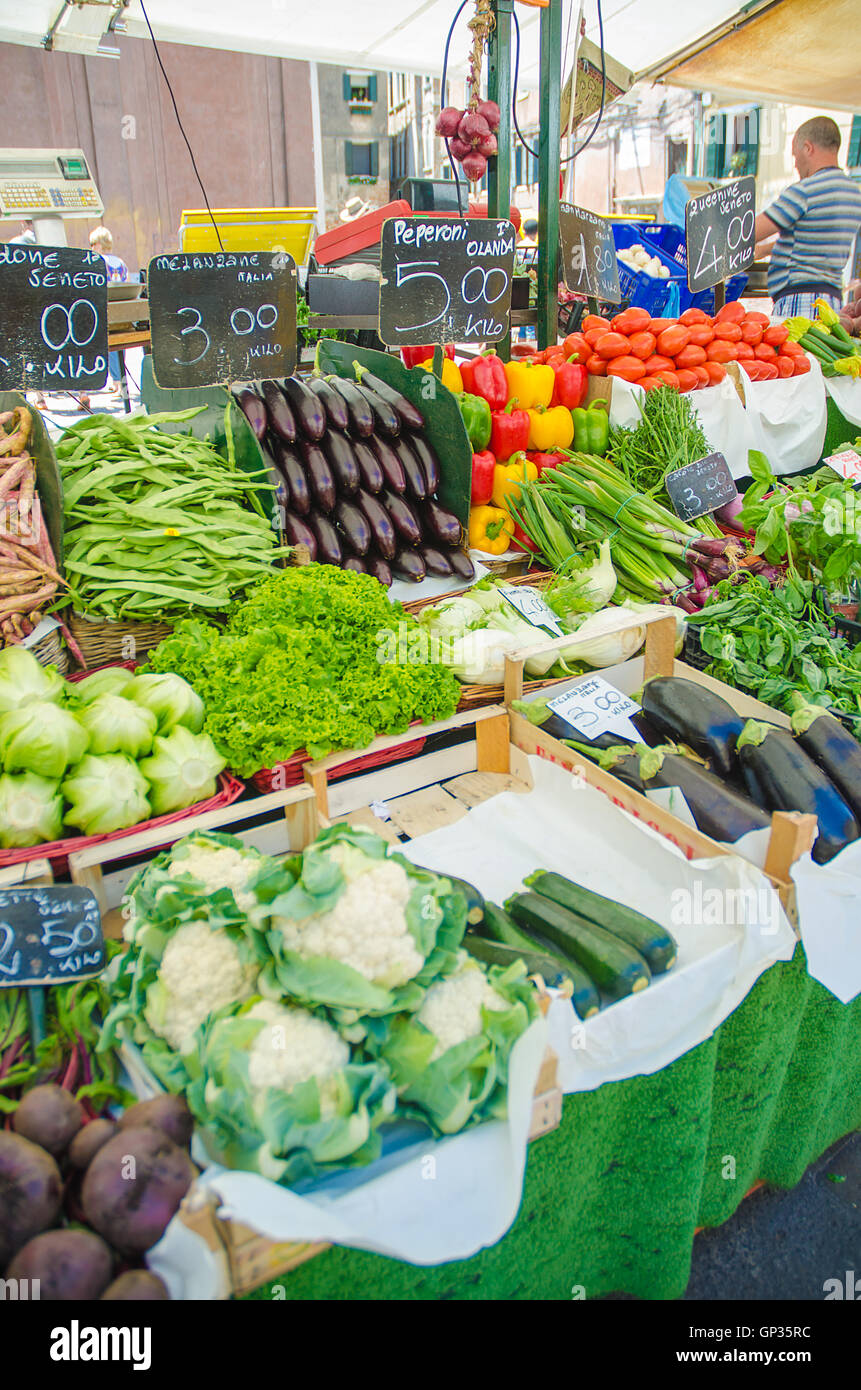 Fruits and vegetables at the market stall Stock Photo - Alamy