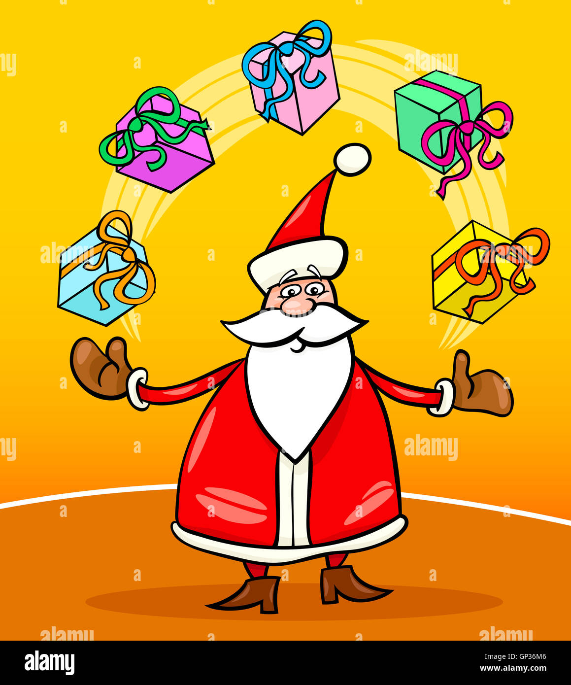 Santa Course Cartoon Cartoon character happy santa hi-res stock photography and images - Alamy