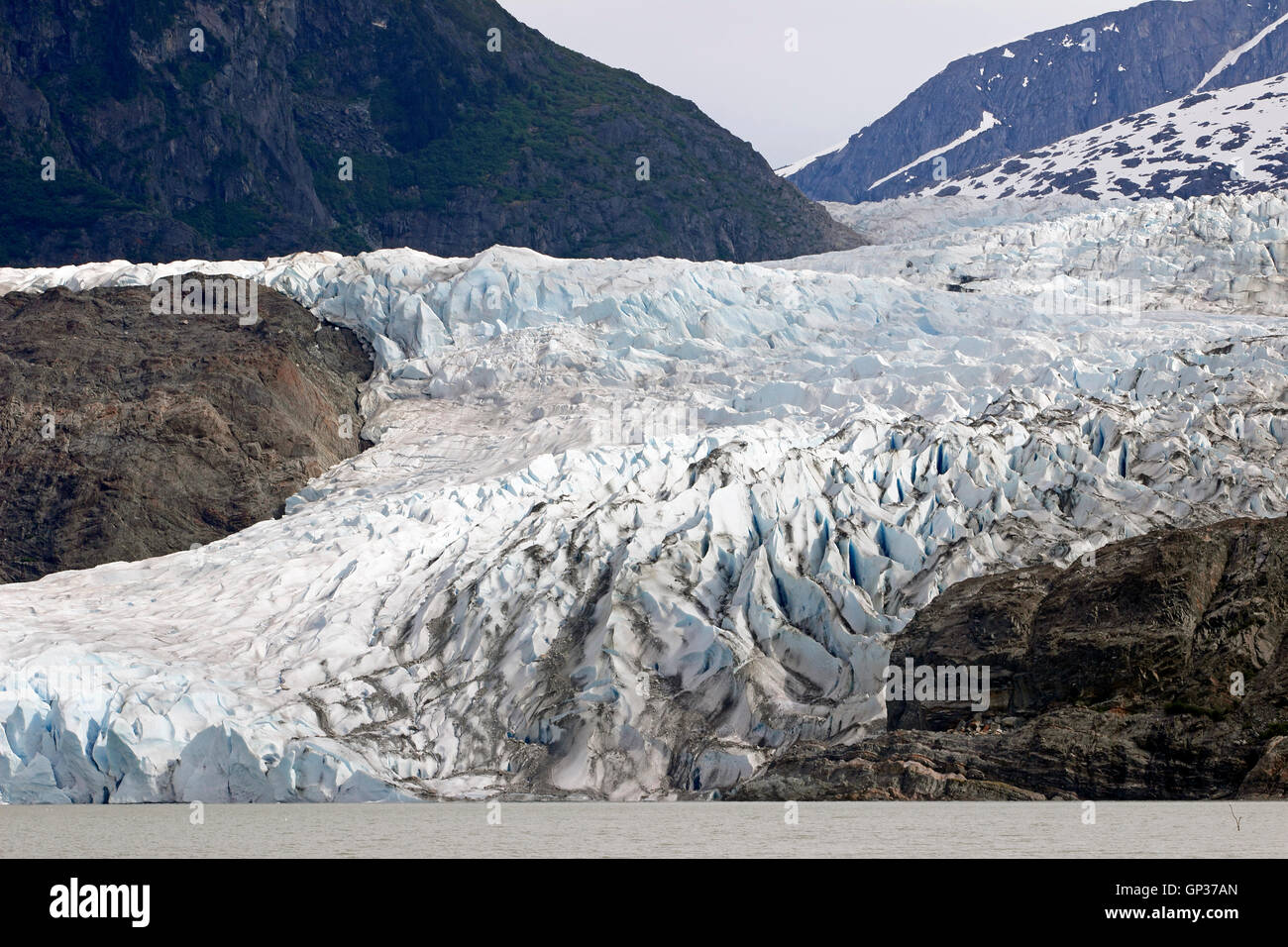 Mendenhall Glacier near Juneau Alaska Inside Passage Southeast Alaska USA Stock Photo