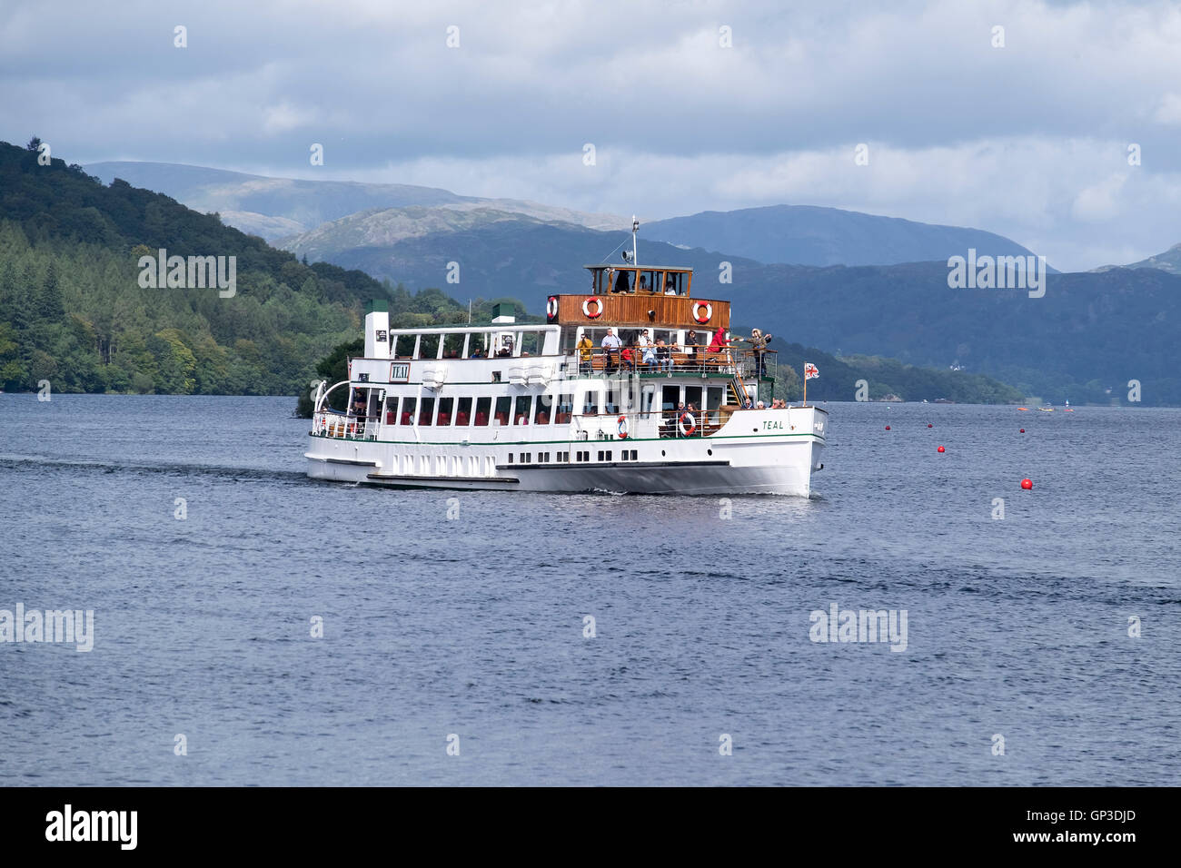 Vintage boat on Lake Windermere at Bowness Stock Photo Alamy