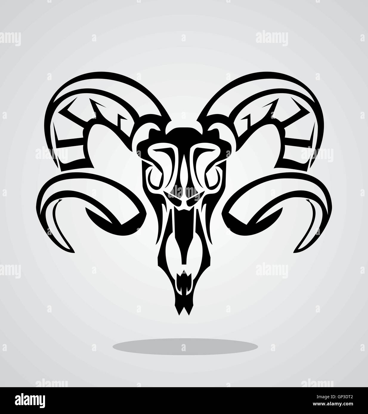 Aries Sign Tribal Stock Vector