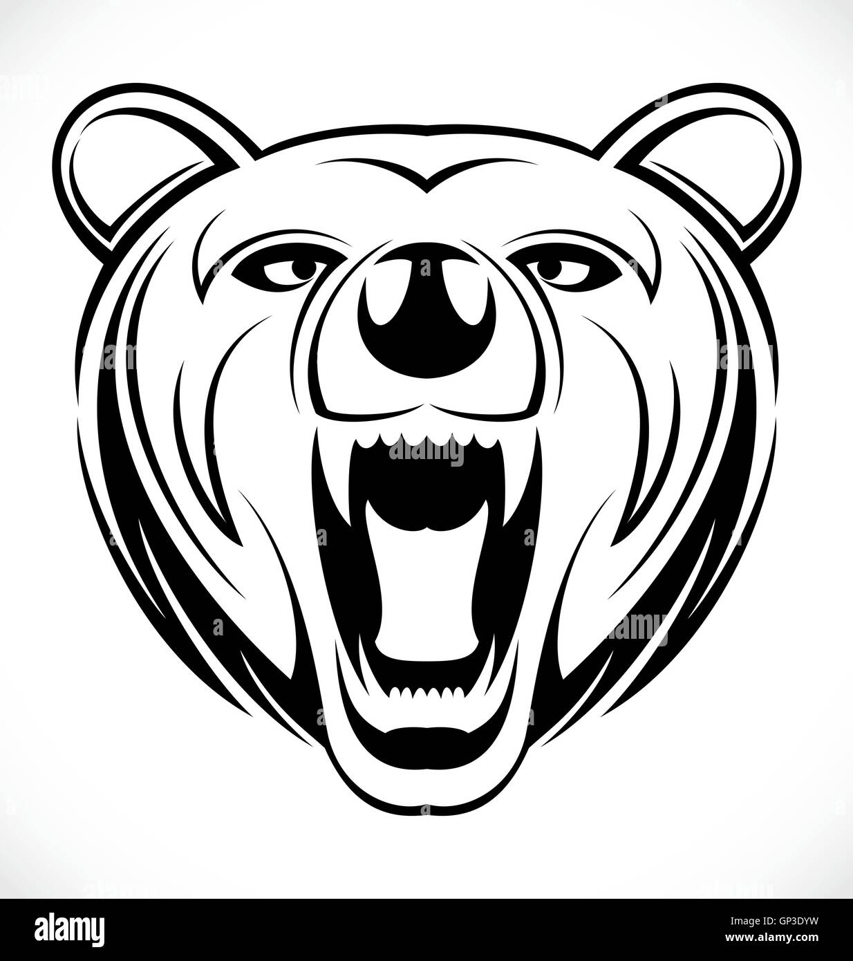 Grizzly Bear Head Tattoo Design