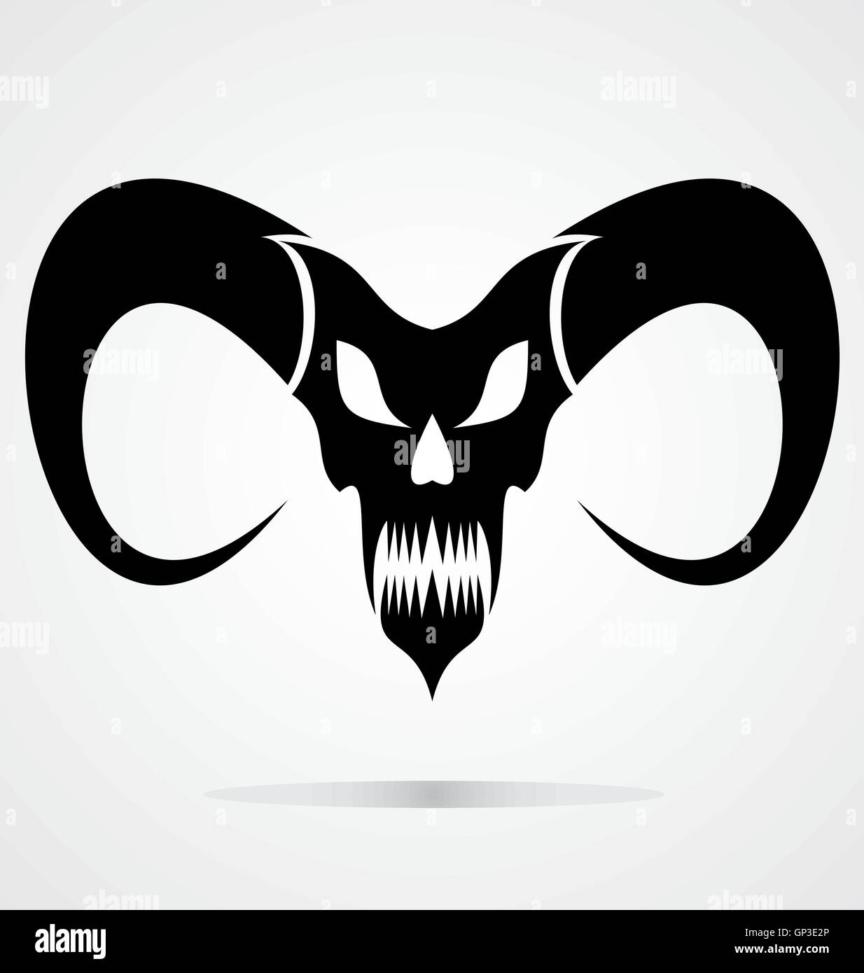 Black Demon Skulls Stock Vector Image & Art - Alamy
