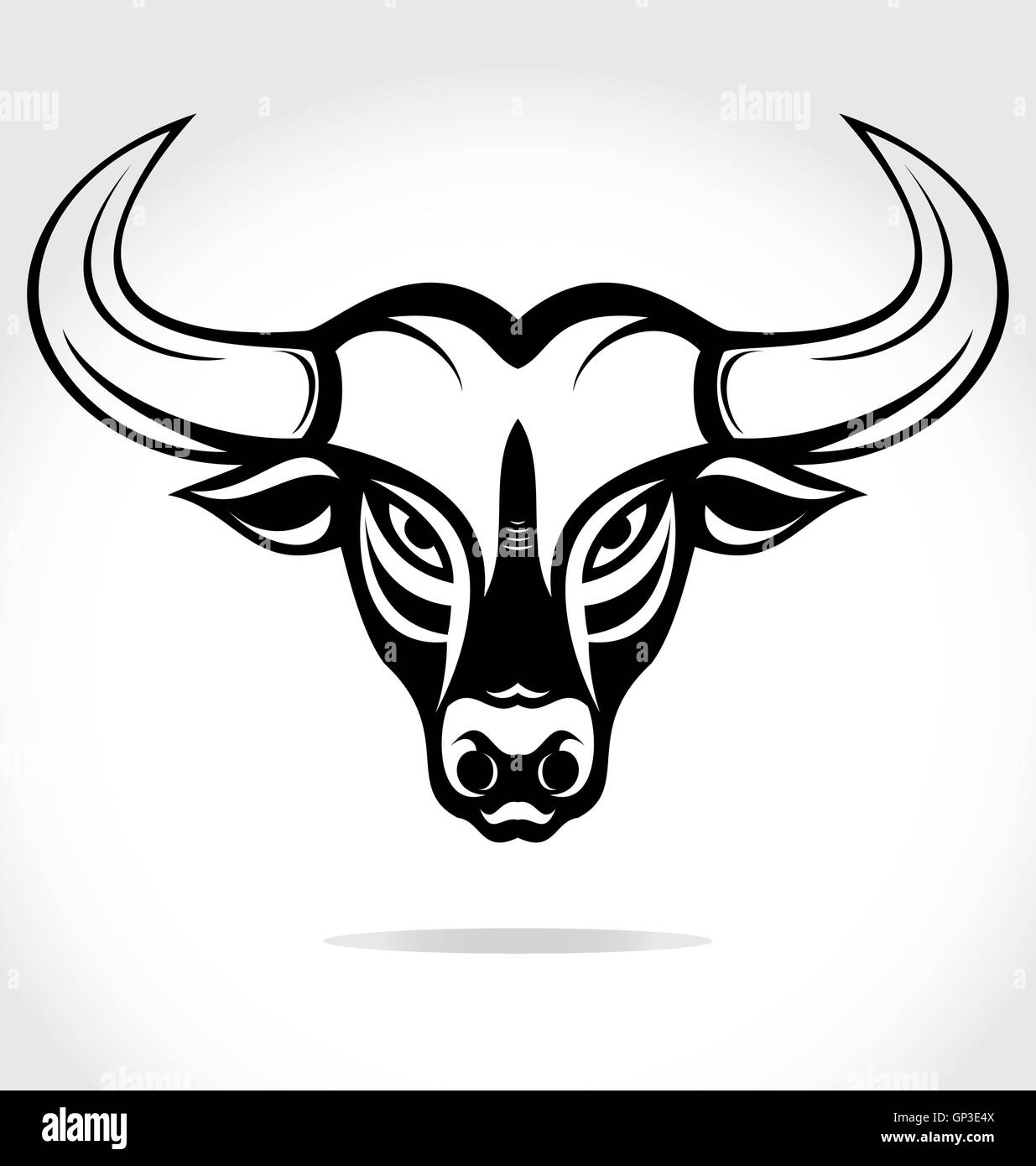 Bulls Head Tattoo Design Stock Vector Image & Art - Alamy