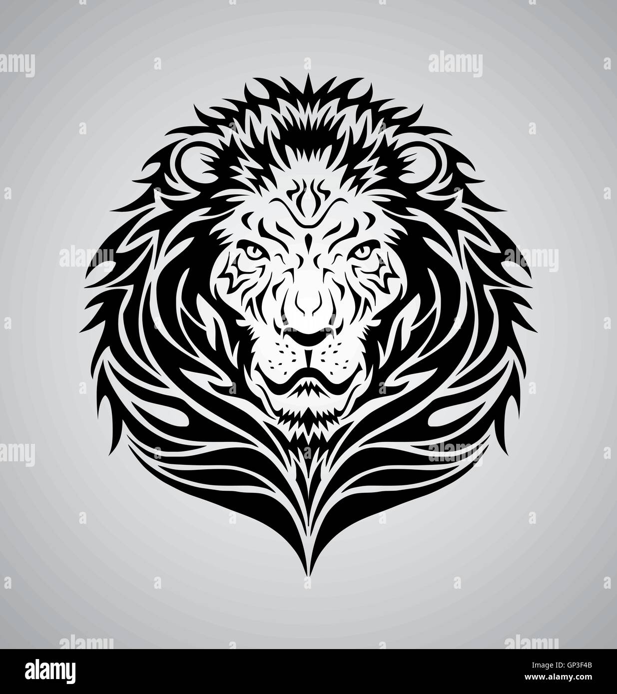 Tribal Lion Face Stock Vector