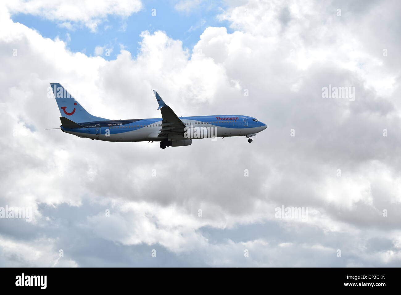 TUI Flight taking off from East Midlands Airport Stock Photo Alamy