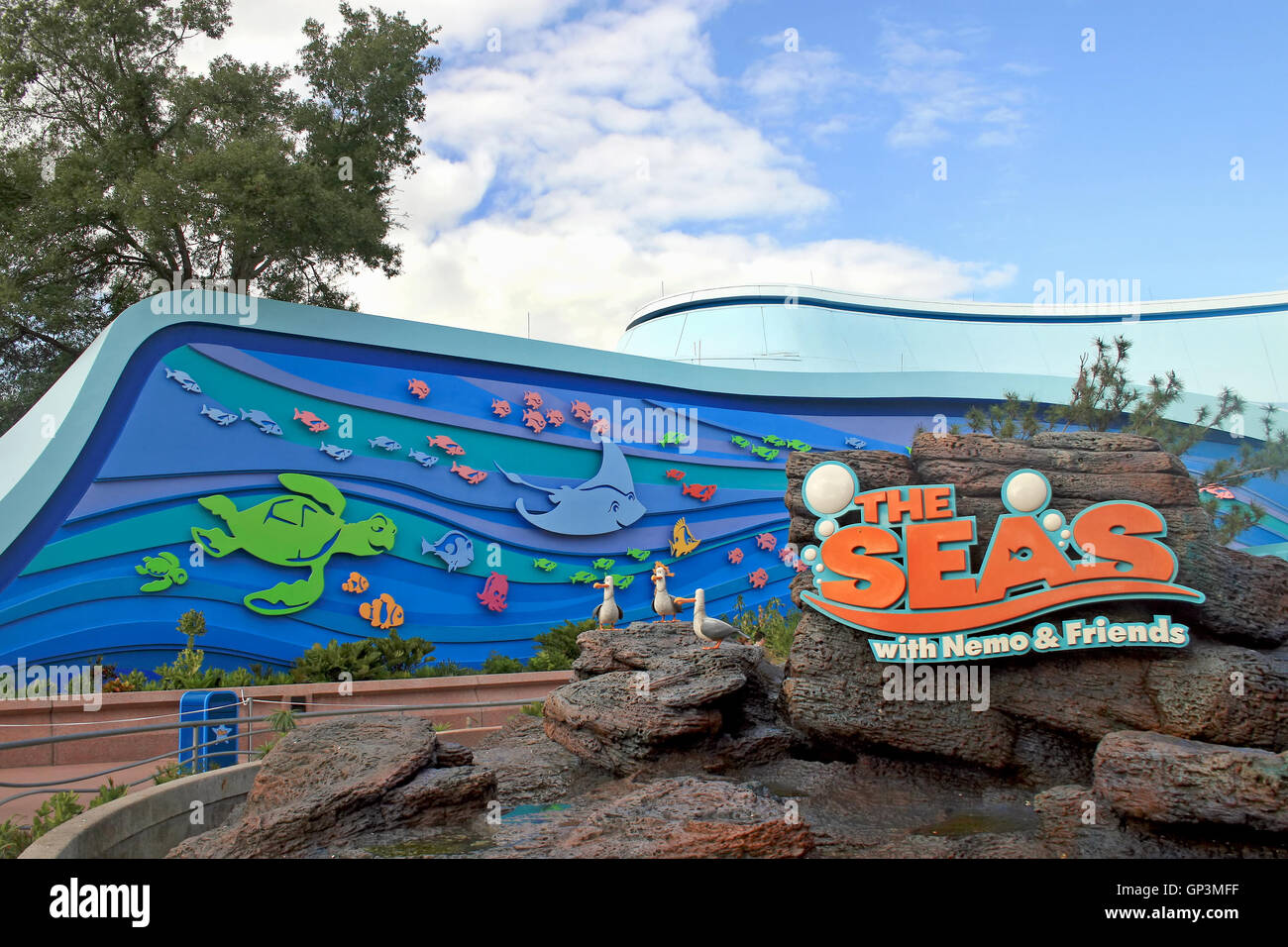 Orlando, Florida. January 12th, 2007. The front of The Seas with Nemo and Friends in Epcot, Walt Disney World. Stock Photo