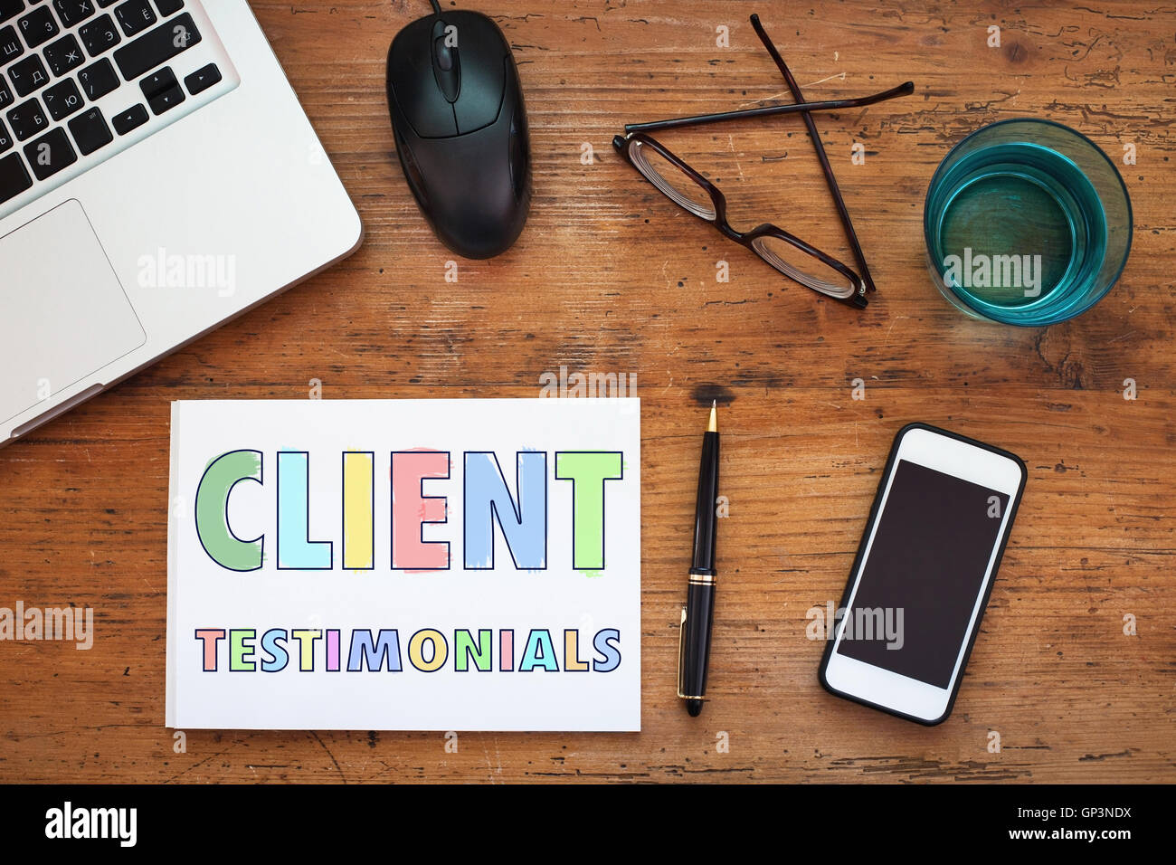 client testimonials Stock Photo