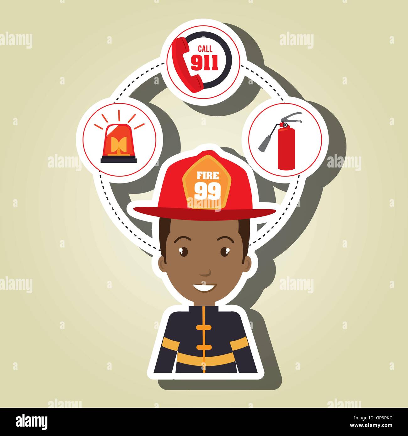 man firefighter extinguisher Stock Vector Image & Art - Alamy