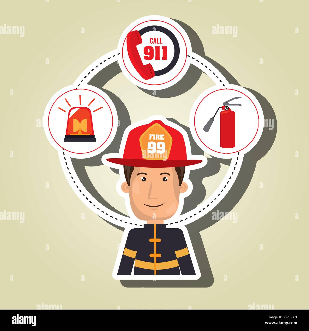 man firefighter extinguisher Stock Vector Image & Art - Alamy