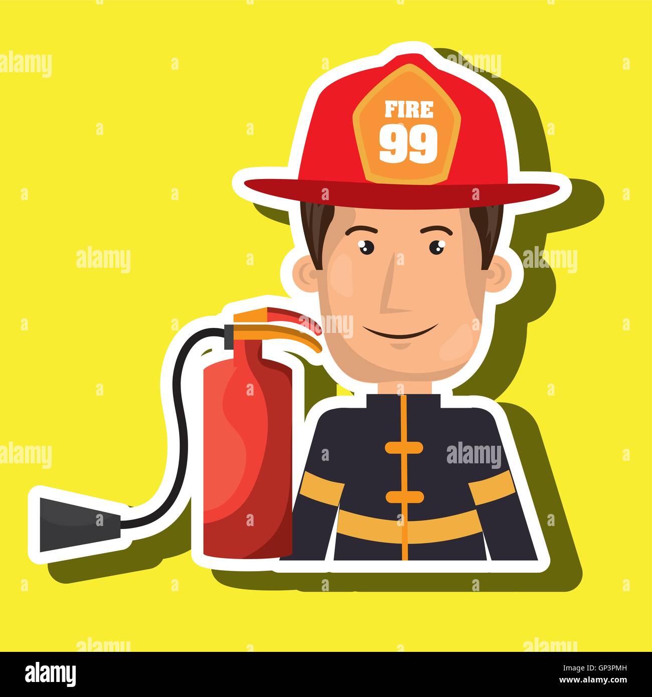 firefighter extinguisher protective Stock Vector Image & Art - Alamy
