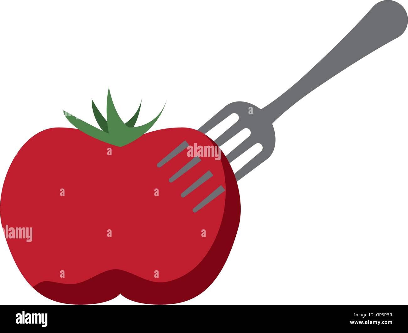 healthy and organic food fork design Stock Vector Image & Art - Alamy