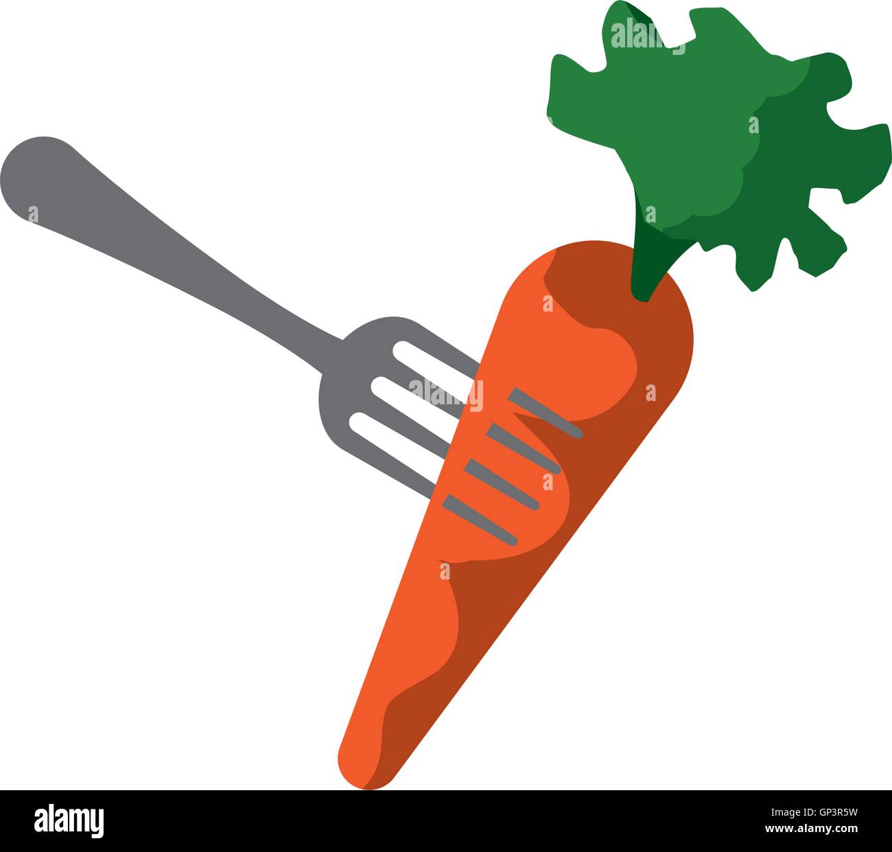 healthy and organic food fork design Stock Vector Image & Art Alamy