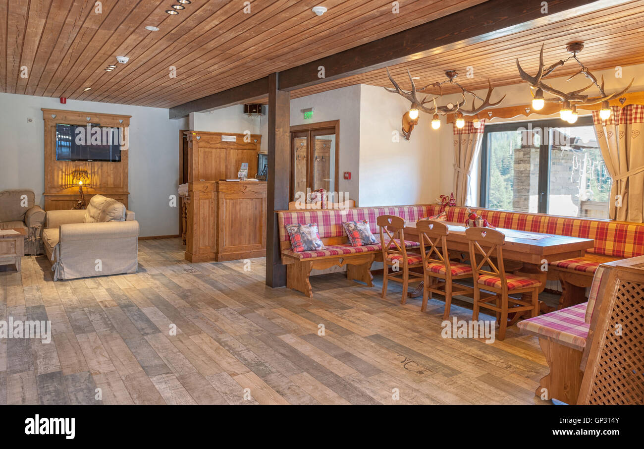 Wooden living room interior Stock Photo - Alamy - Wooden Living Room Interior