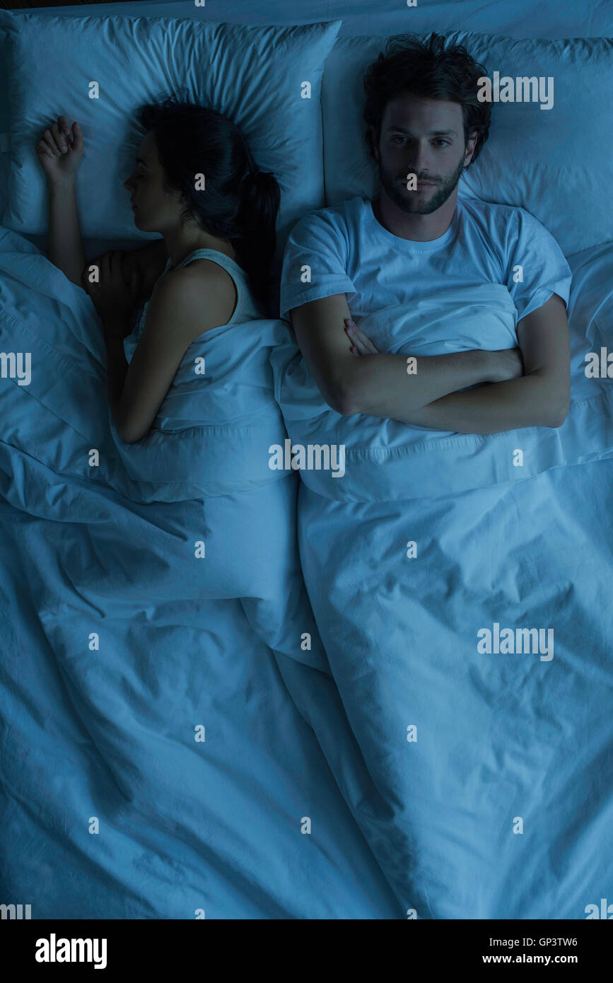 Sleeping woman in bed full body hires stock photography and images Alamy