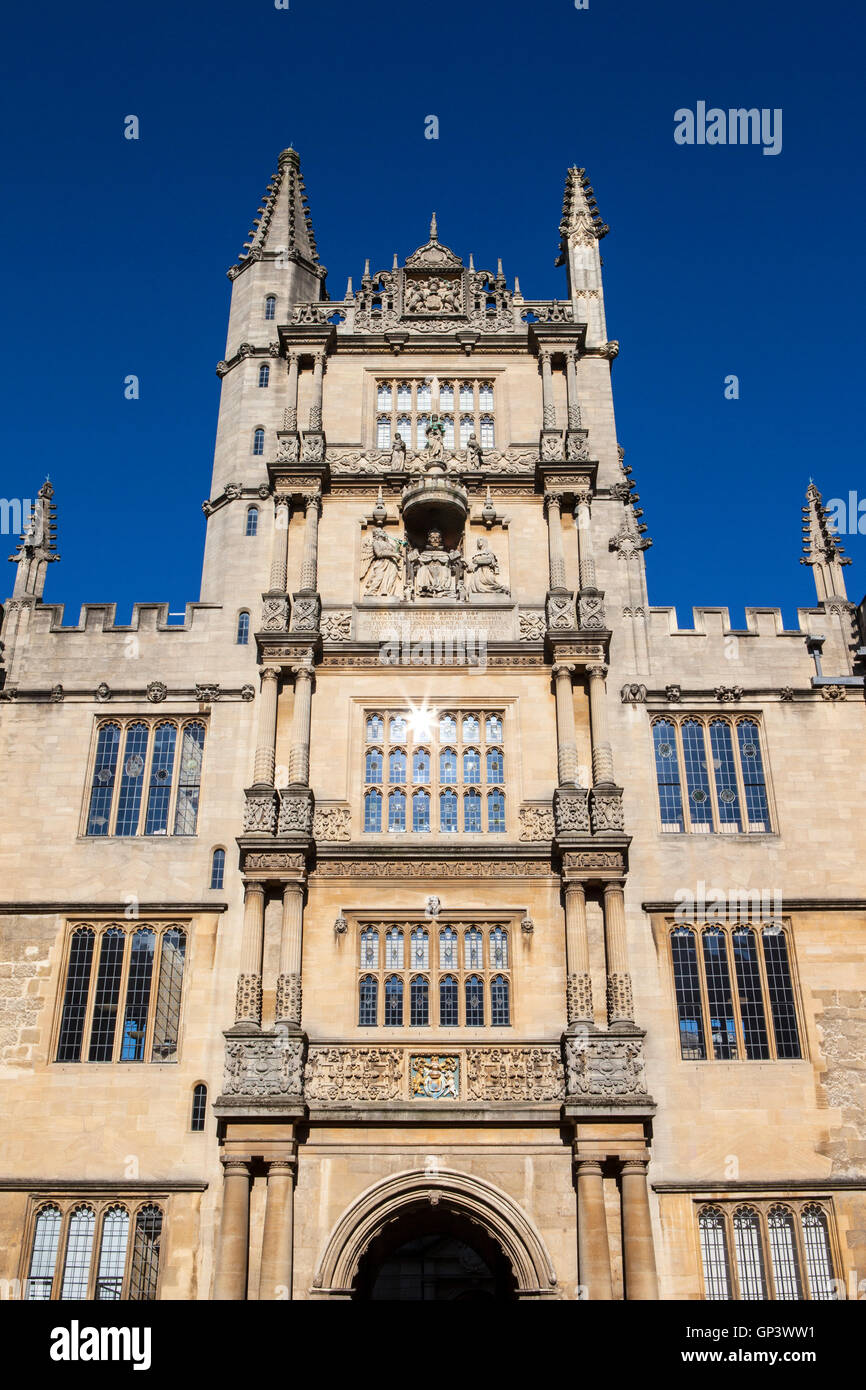 The Tower of the Five Orders housing the Bodleian Library in Oxford