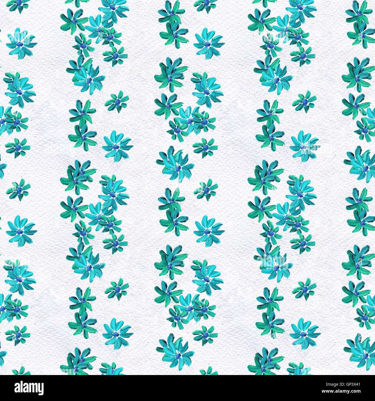 Seamless pattern with blue flowers Stock Photo - Alamy