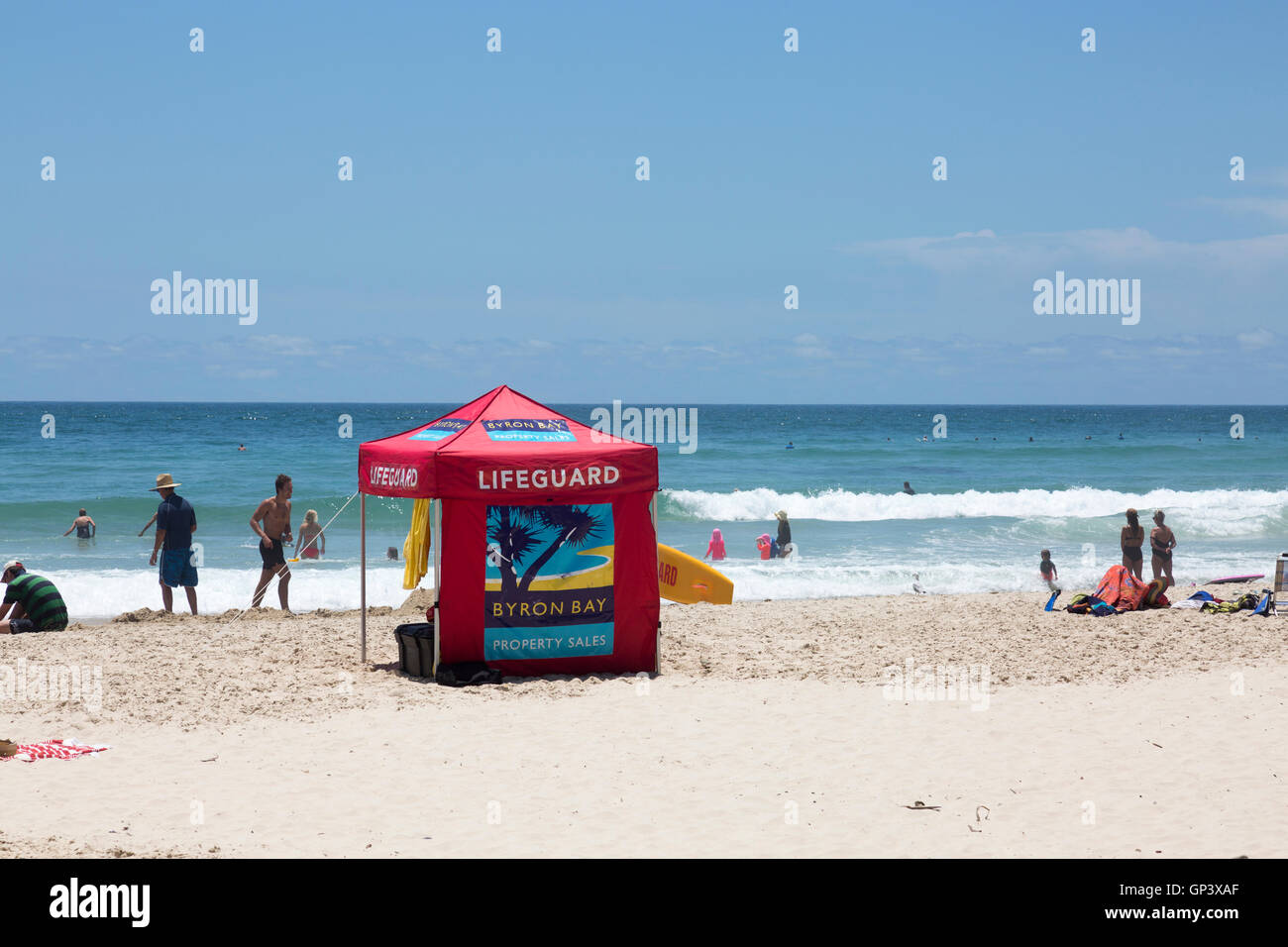 Surf Rescue Lifeguard Tent On Broken Head Beach In Byron Bay