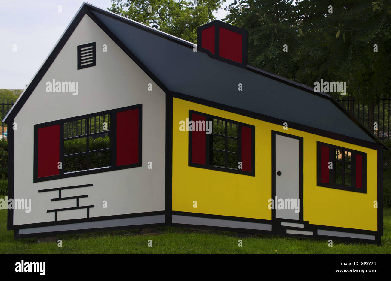 Roy Lichtenstein optical illusion house at the national gallery of art