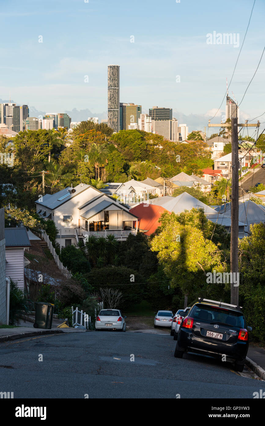 A view of down town Brisbane taken from Paddington, Australia Stock Photo Alamy