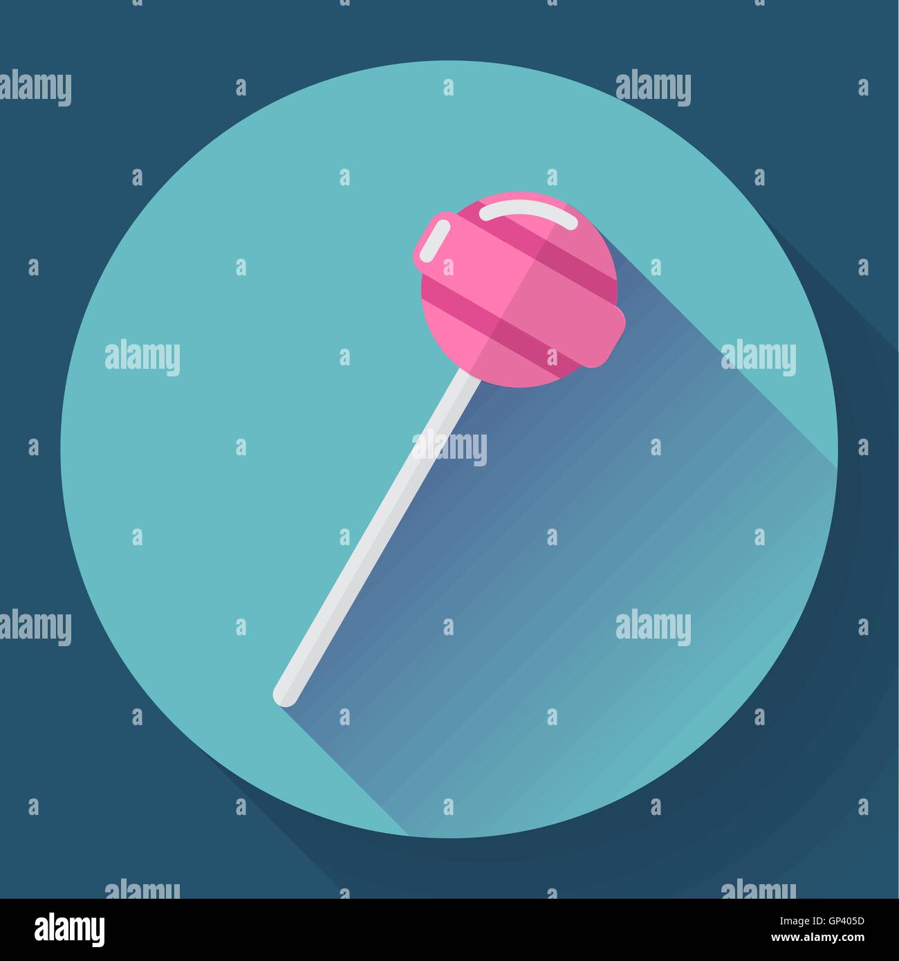Sweet candy. Pink lollipop vector illustration Stock Vector Image & Art ...