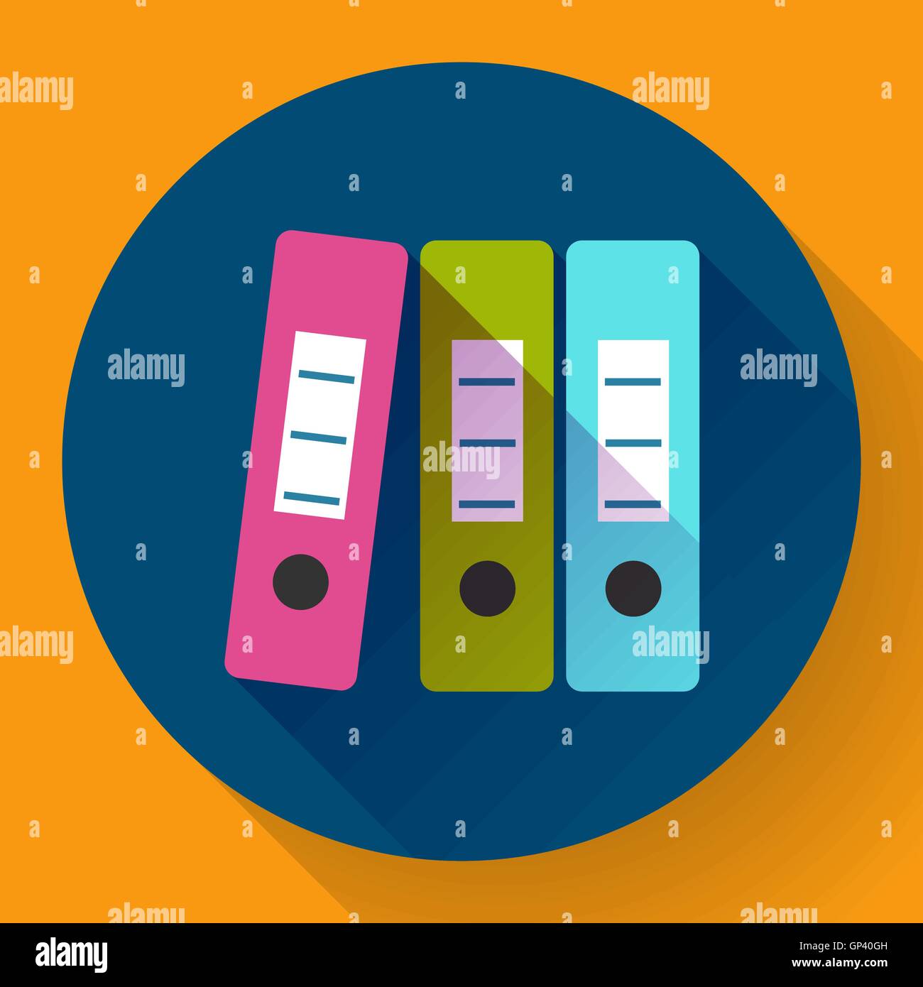 Row of binders flat icon Stock Vector Image & Art - Alamy