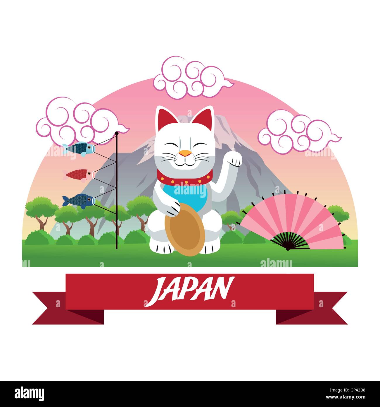 lucky cat japan culture design Stock Vector Image & Art Alamy