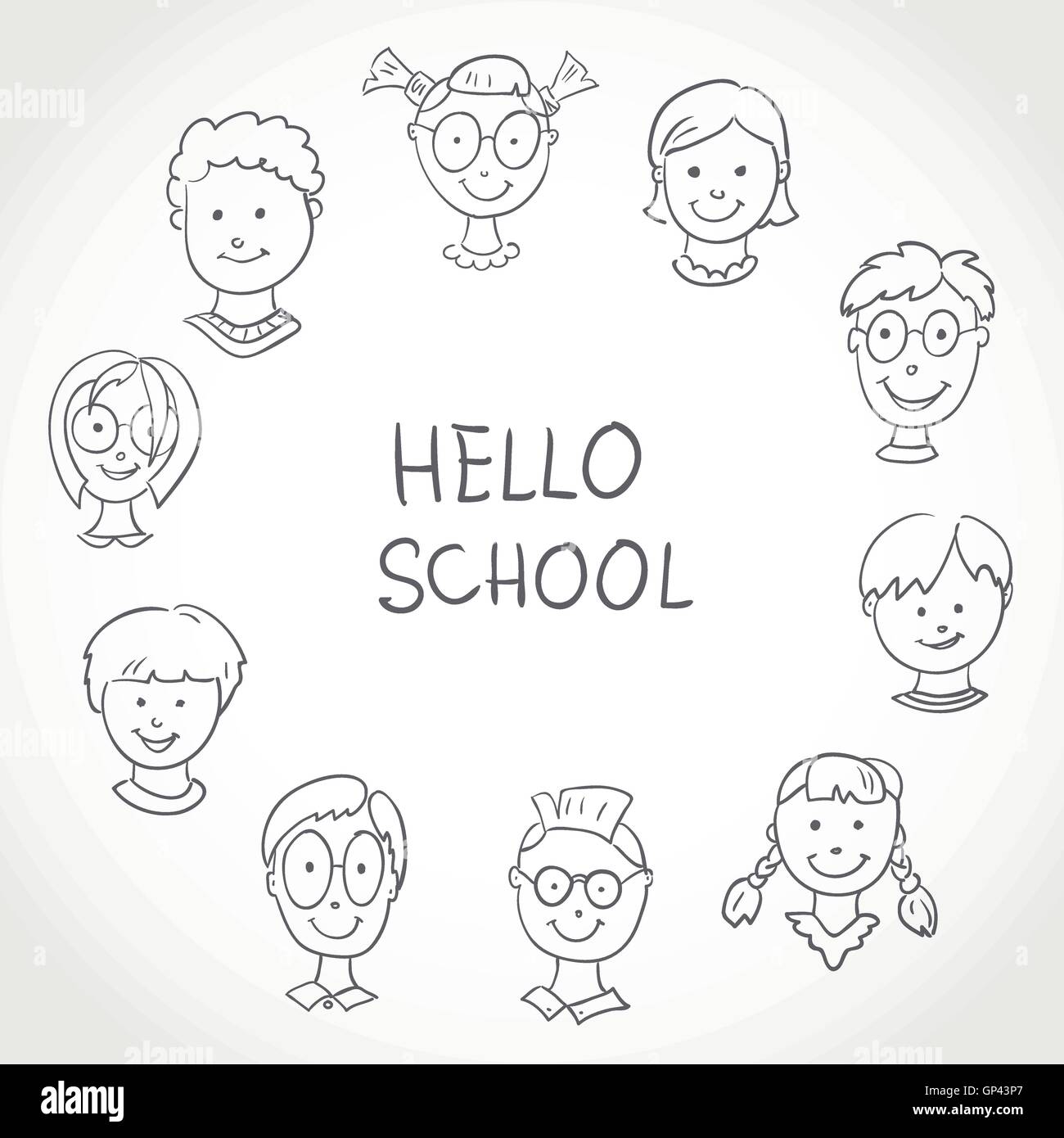 Parents with kids going to school design Vector Image