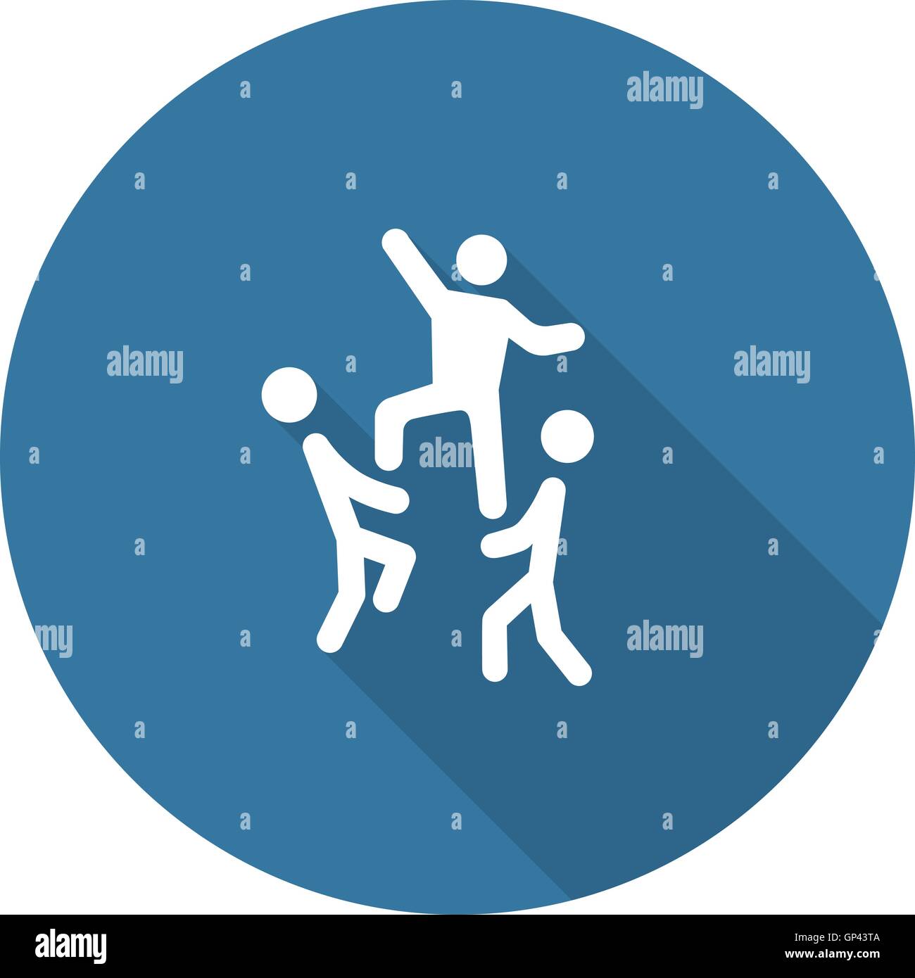 Team Building Concept Icon. Flat Design. Stock Vector