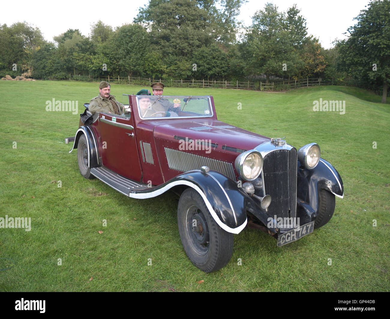 Vintage car on display at Rufford Abbey Stock Photo Alamy