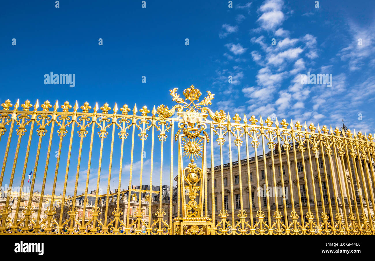 Gilded Gate at Versailles Palace, France Stock Photo Alamy
