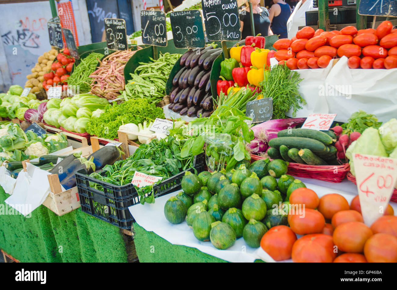 Fruits and vegetables at the market stall Stock Photo - Alamy