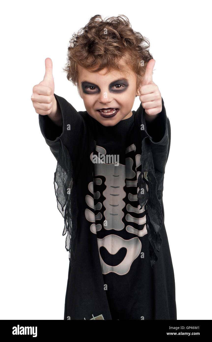 Child in halloween costume Stock Photo
