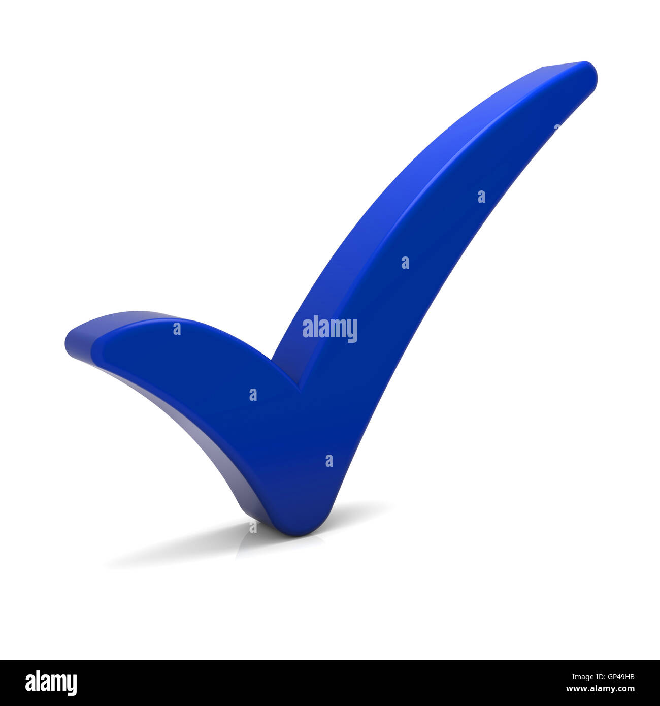 Blue Check Mark Stock Photo Alamy