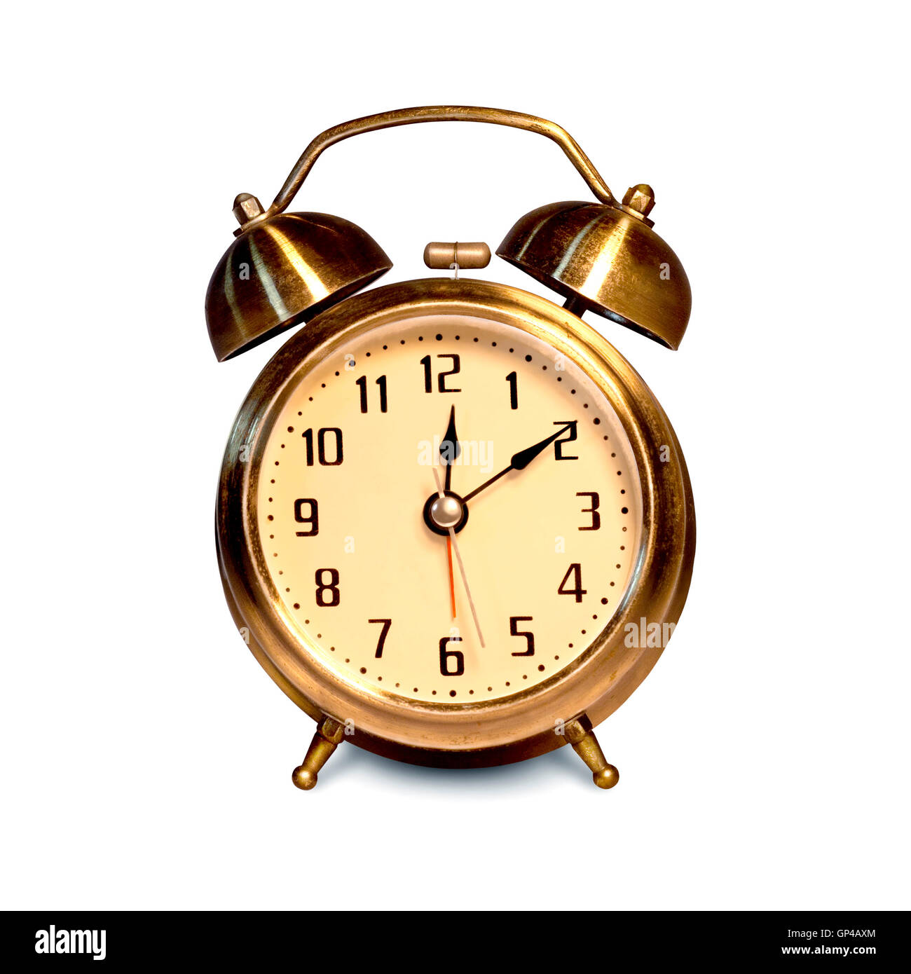 Vintage Alarm Clock isolated Stock Photo Alamy