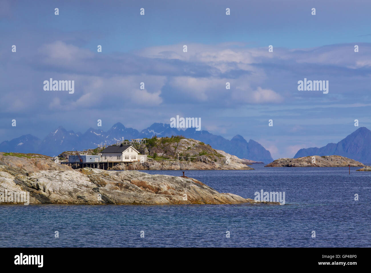 Rocky islets in Norway Stock Photo