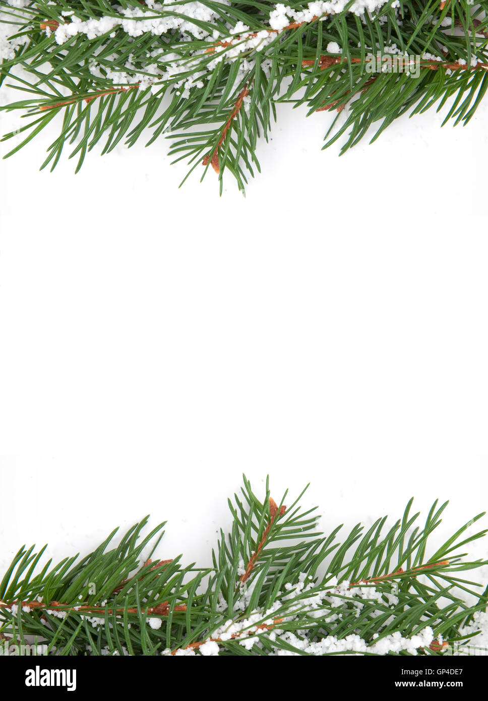 Christmas framework with snow Stock Photo Alamy