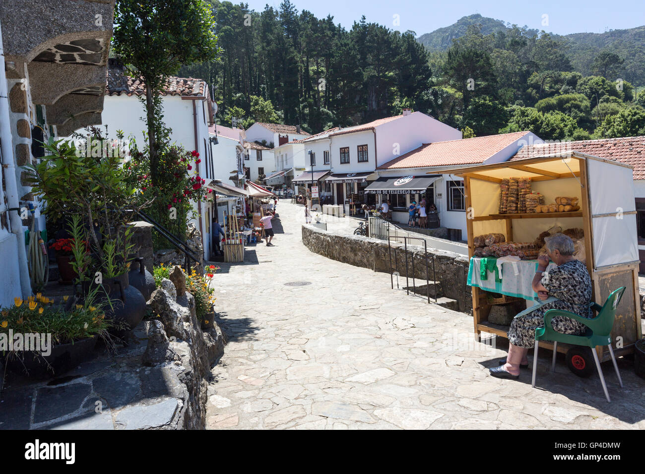 Bagel local vendor in San Andres de Teixido, Galicia, Spain Stock Photo