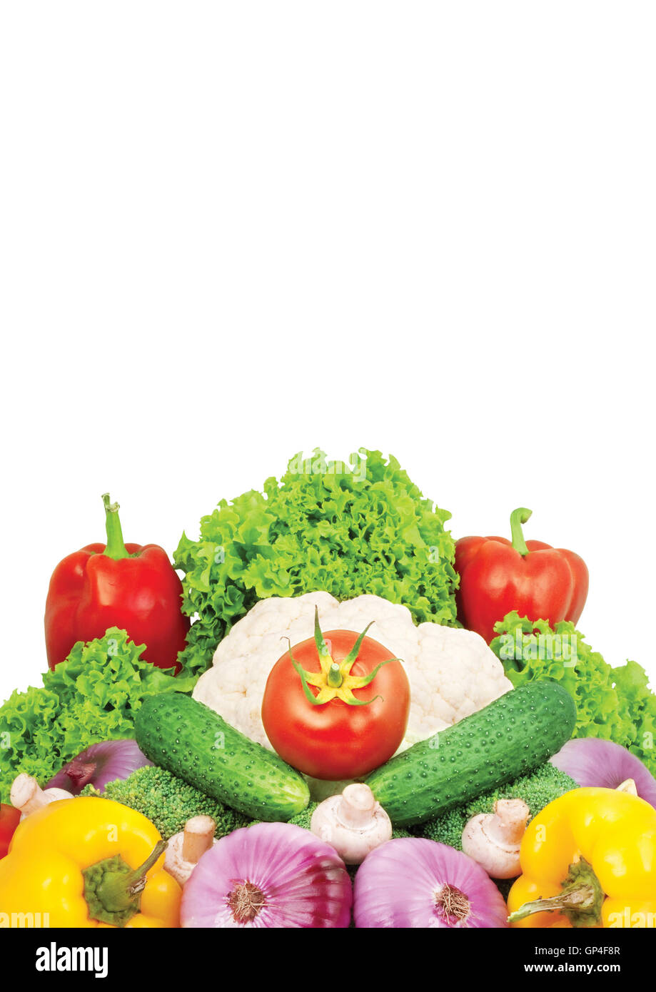 Assorted fresh vegetables isolated on white background Stock Photo - Alamy