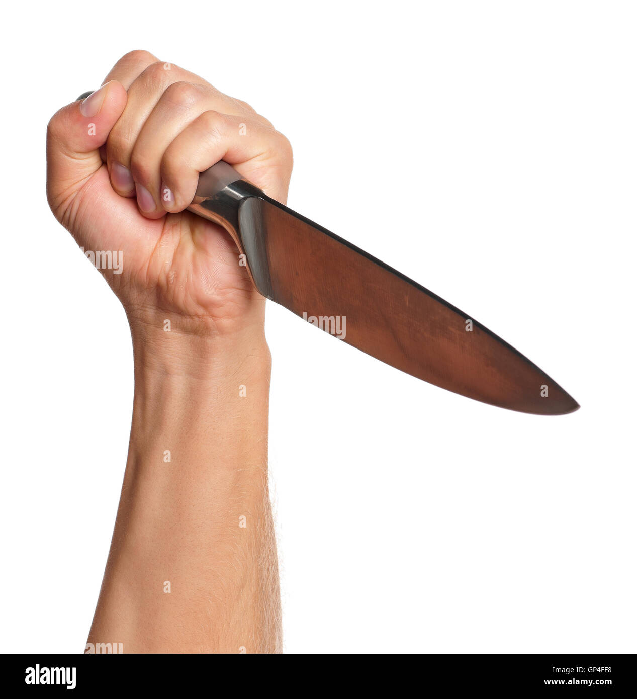 Hand with knife Stock Photo Alamy
