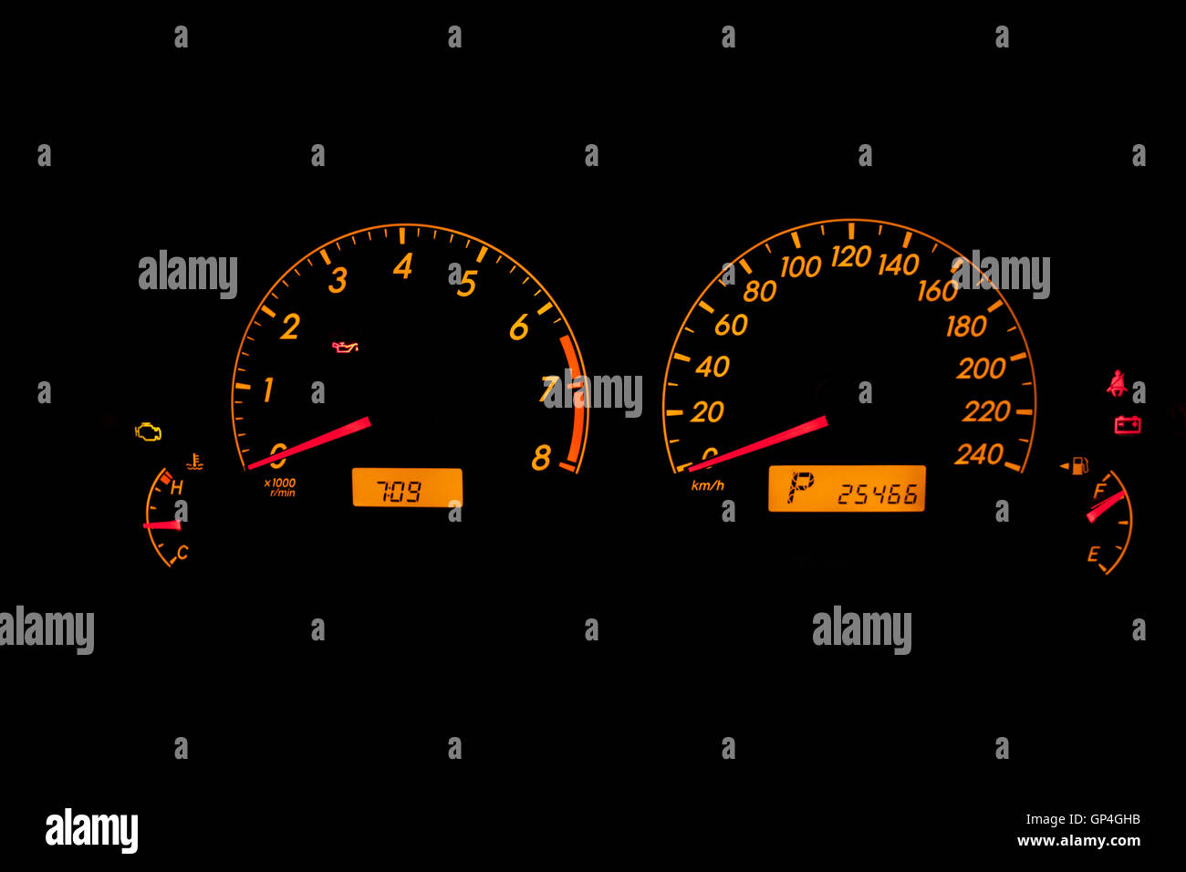 Speedometer fuel gauge in car hi-res stock photography and images - Alamy