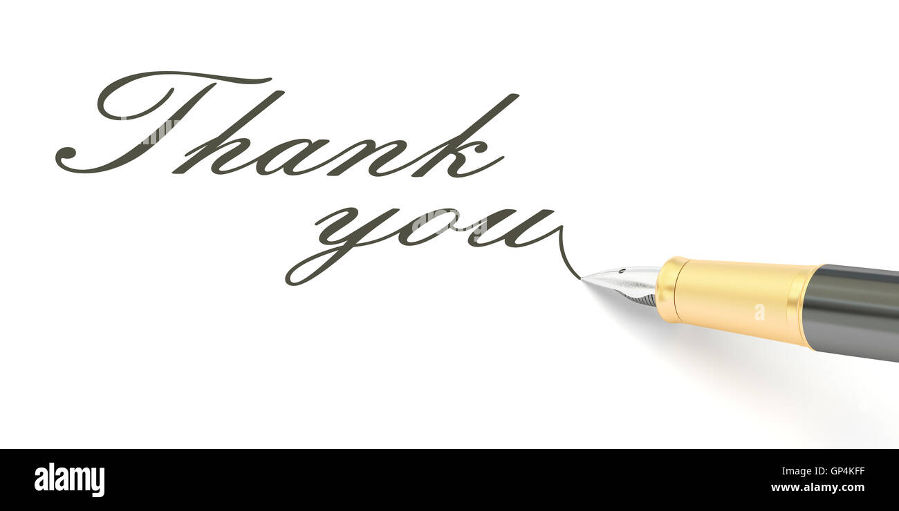 Thank You Writing Pen High Resolution Stock Photography and Images - Alamy
