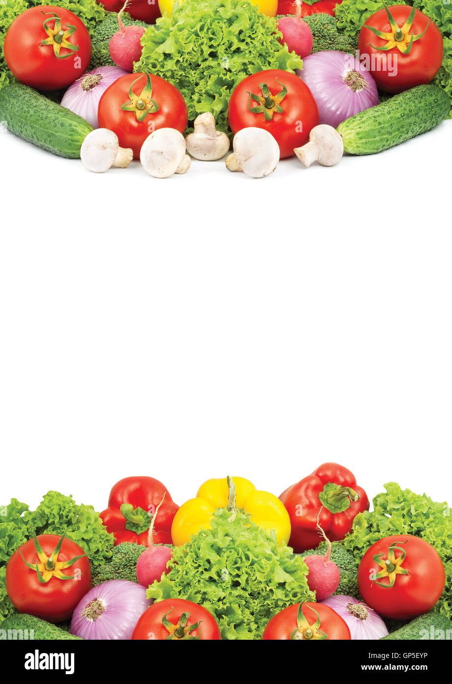 Assorted fresh vegetables isolated on white background Stock Photo - Alamy