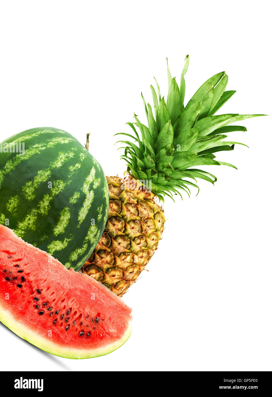 Pineapple and watermelon Stock Photo Alamy