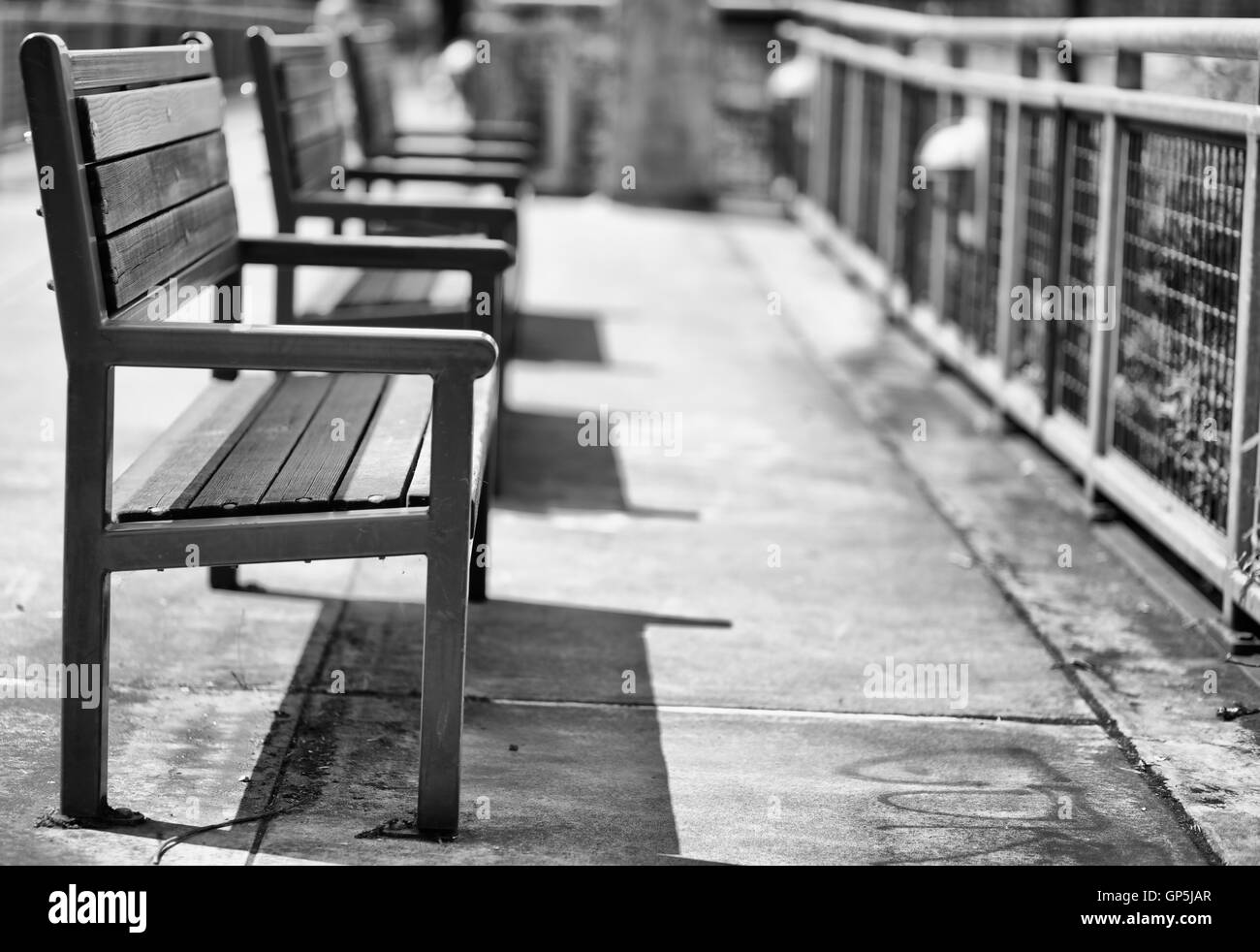 Chair bench Black and White Stock Photos & Images - Alamy