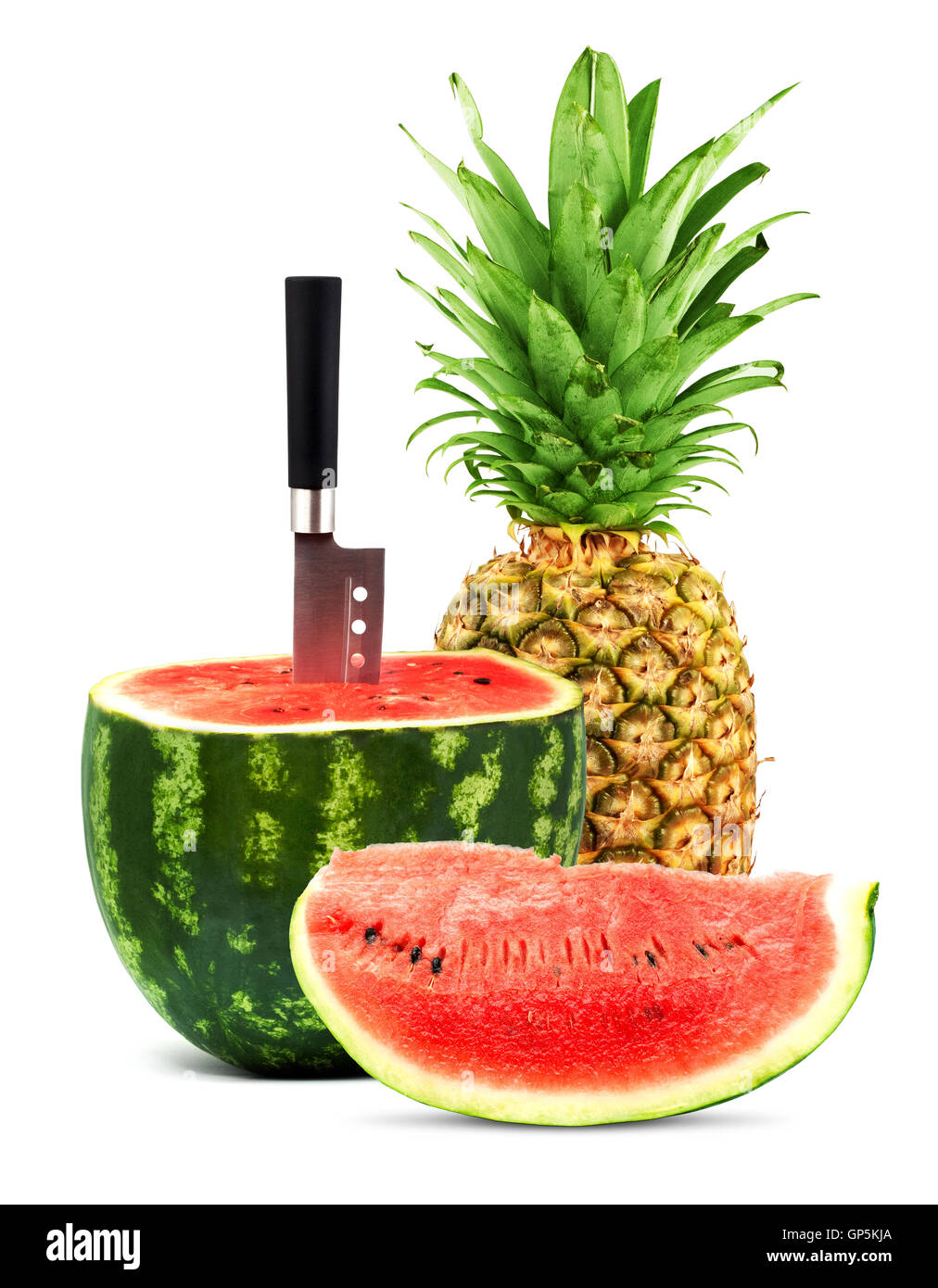 Pineapple and watermelon Stock Photo Alamy