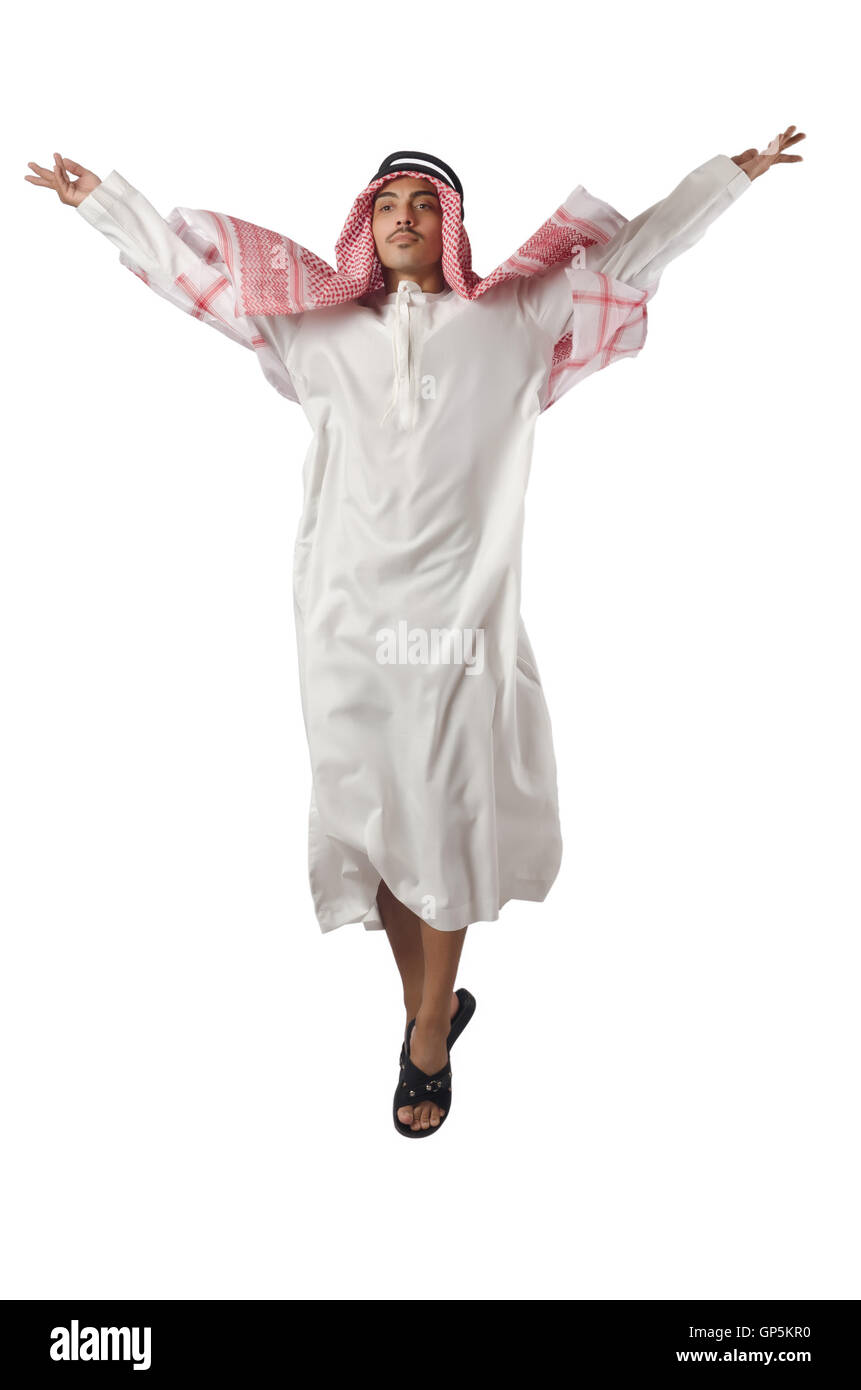 Young arab man jumping joy hi-res stock photography and images - Alamy